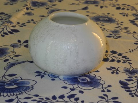 White crystal glaze vase