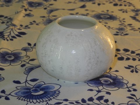 White crystal glaze vase