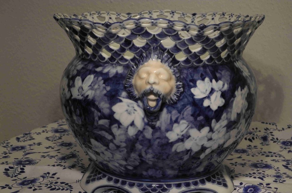 Blue and White Flower pot