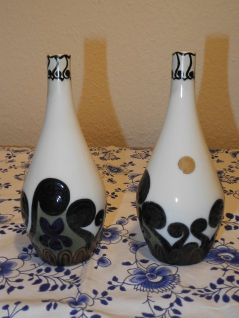 Art Nouveau Style vase pair