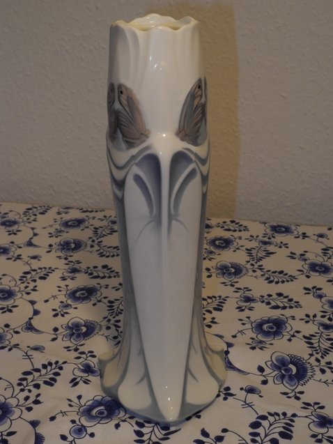 Art Nouveau Butterfly Vase Lamp