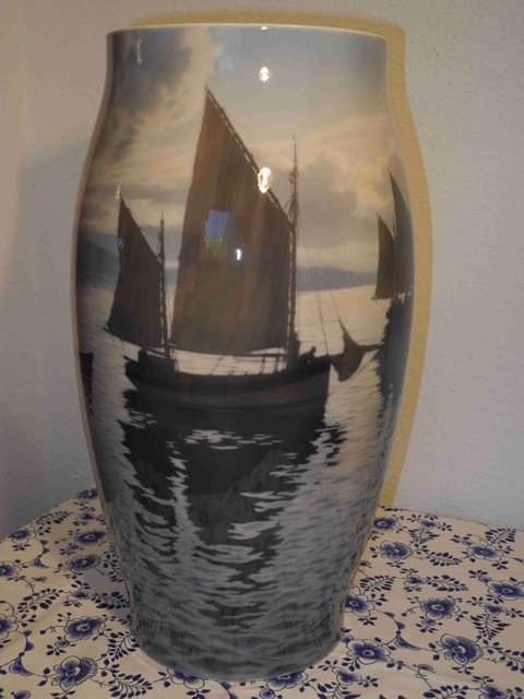 French Ship Vase