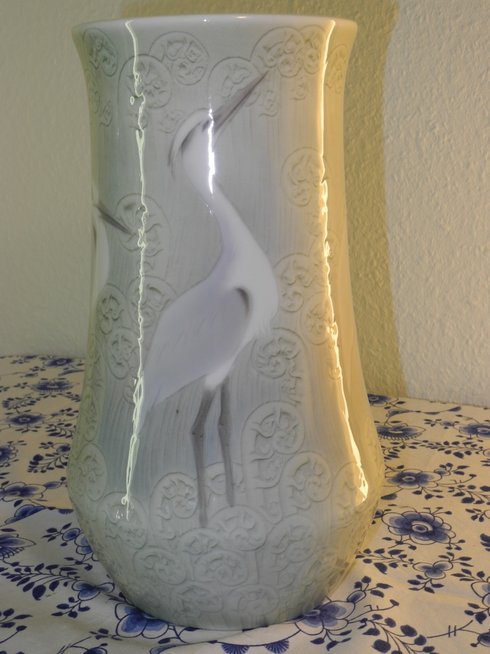 Heron and Fern vase