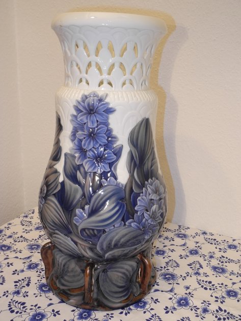 Blue Bugle Vase