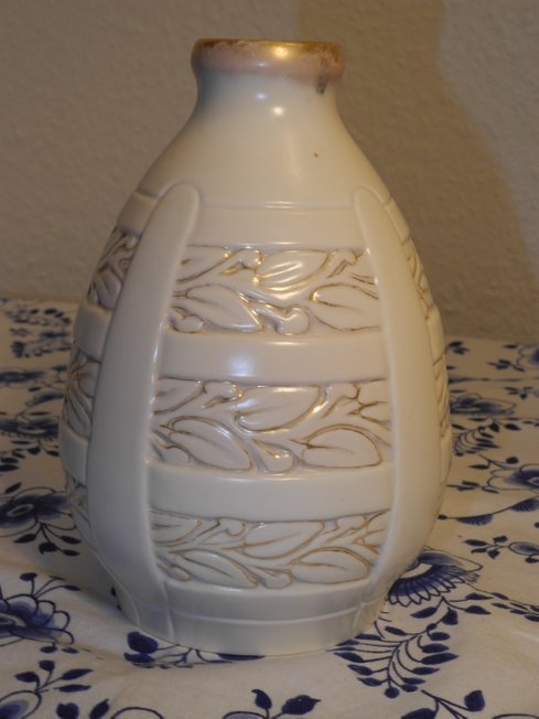 White and Gold Art Nouveau vase