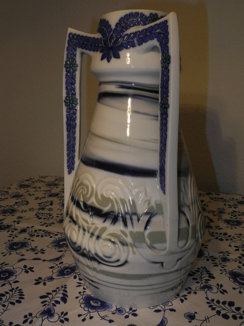Enamel Glazed and pierced Vase