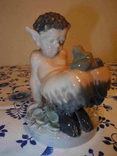 Faun with frog